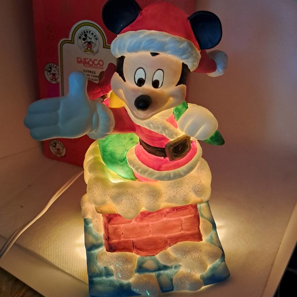 EXTREMELY RARE NIB ENESCO 8-inch PERFECT Mickey Mouse Ceramic Night Light - Picture 1 of 9